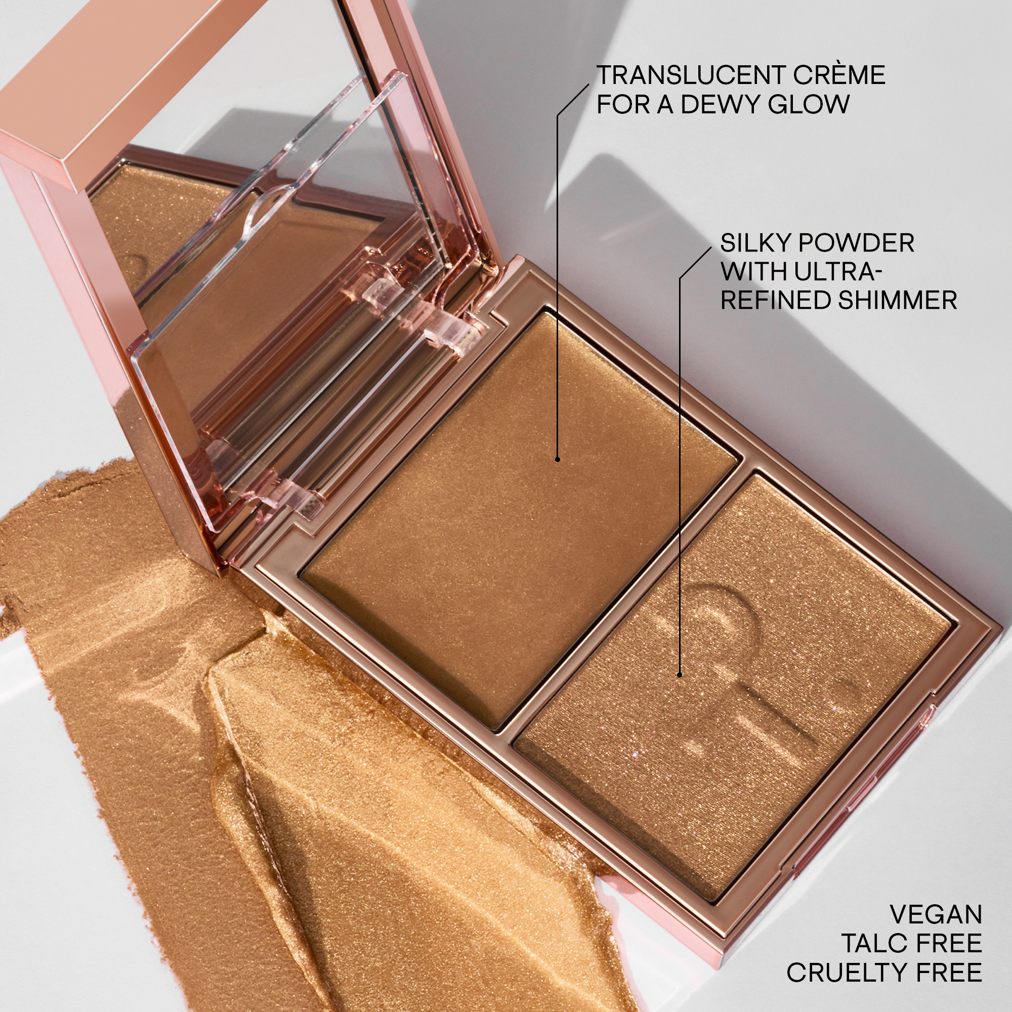 Major Glow Crème & Powder Light Reflecting Translucent Highlighter Duo (Honey)