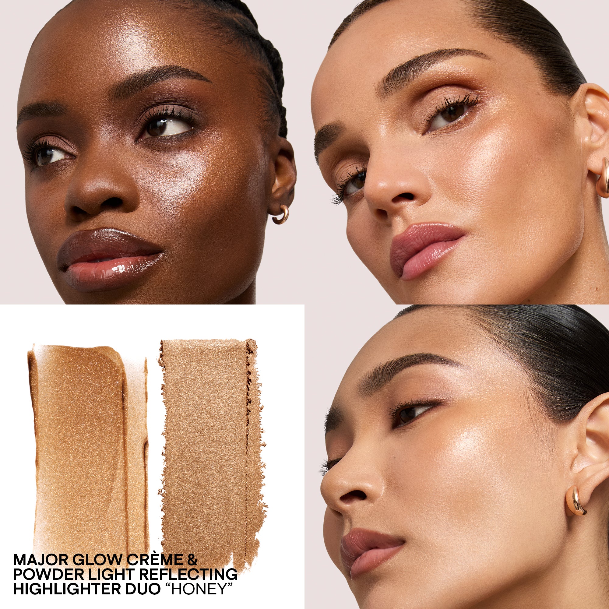 Major Glow Crème & Powder Light Reflecting Translucent Highlighter Duo (Honey)