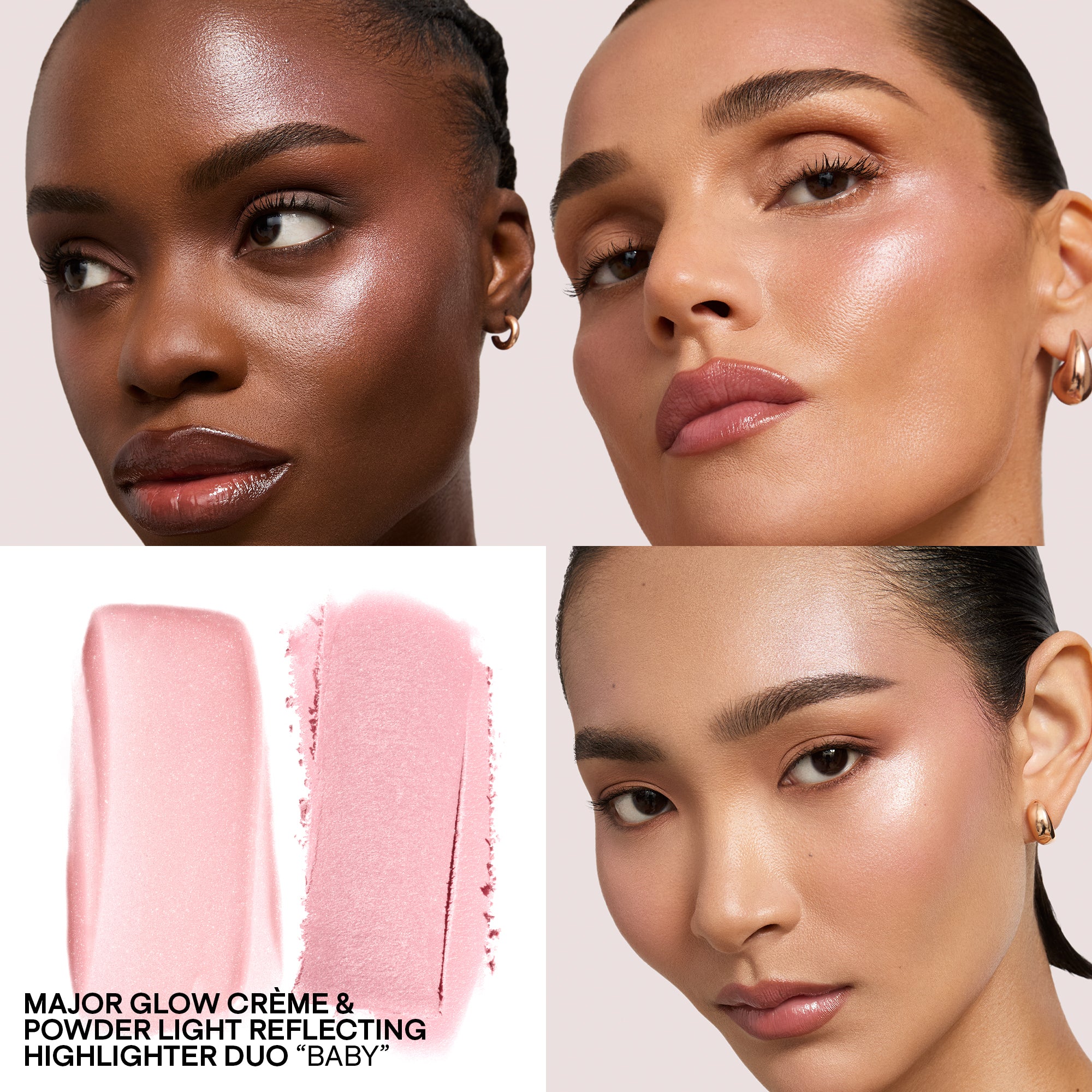 Major Glow Crème & Powder Light Reflecting Translucent Highlighter Duo (Baby)