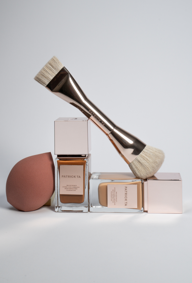 Patrick Ta Dual-Ended Blush Brush - Double Ended Makeup Brush for Cream ...