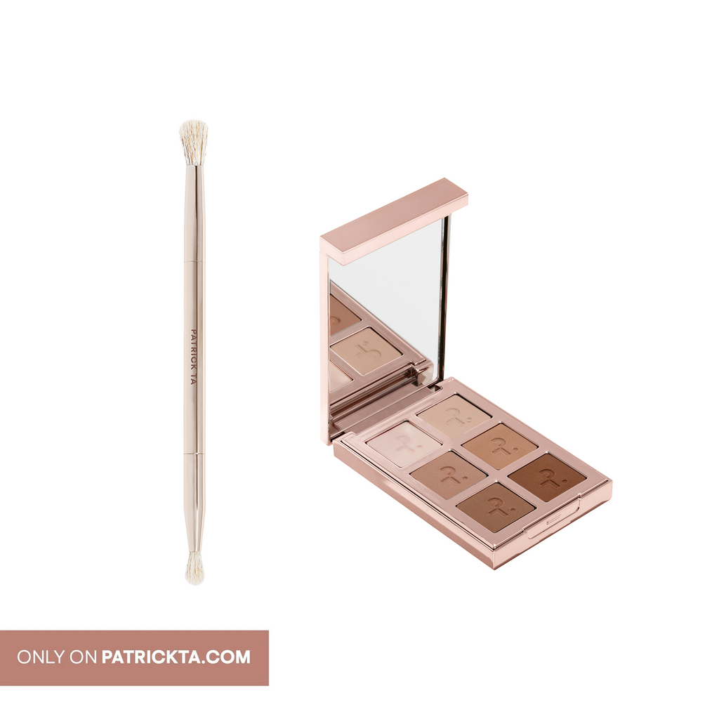 新品PATRICK TA アイシャドウパレット LIGHT Major Dimension Artistry Eyeshadow Palette & Dual-Ended Brush Set